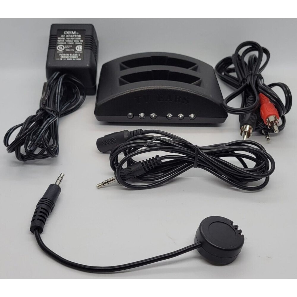 TV Ears 2.3 MHz Transmitter Charger Cradle Base  & Power Adapter - No Headphones